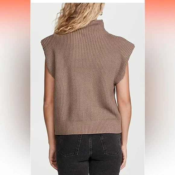 Himosyber size small taupe sweater vest - Picture 5 of 8